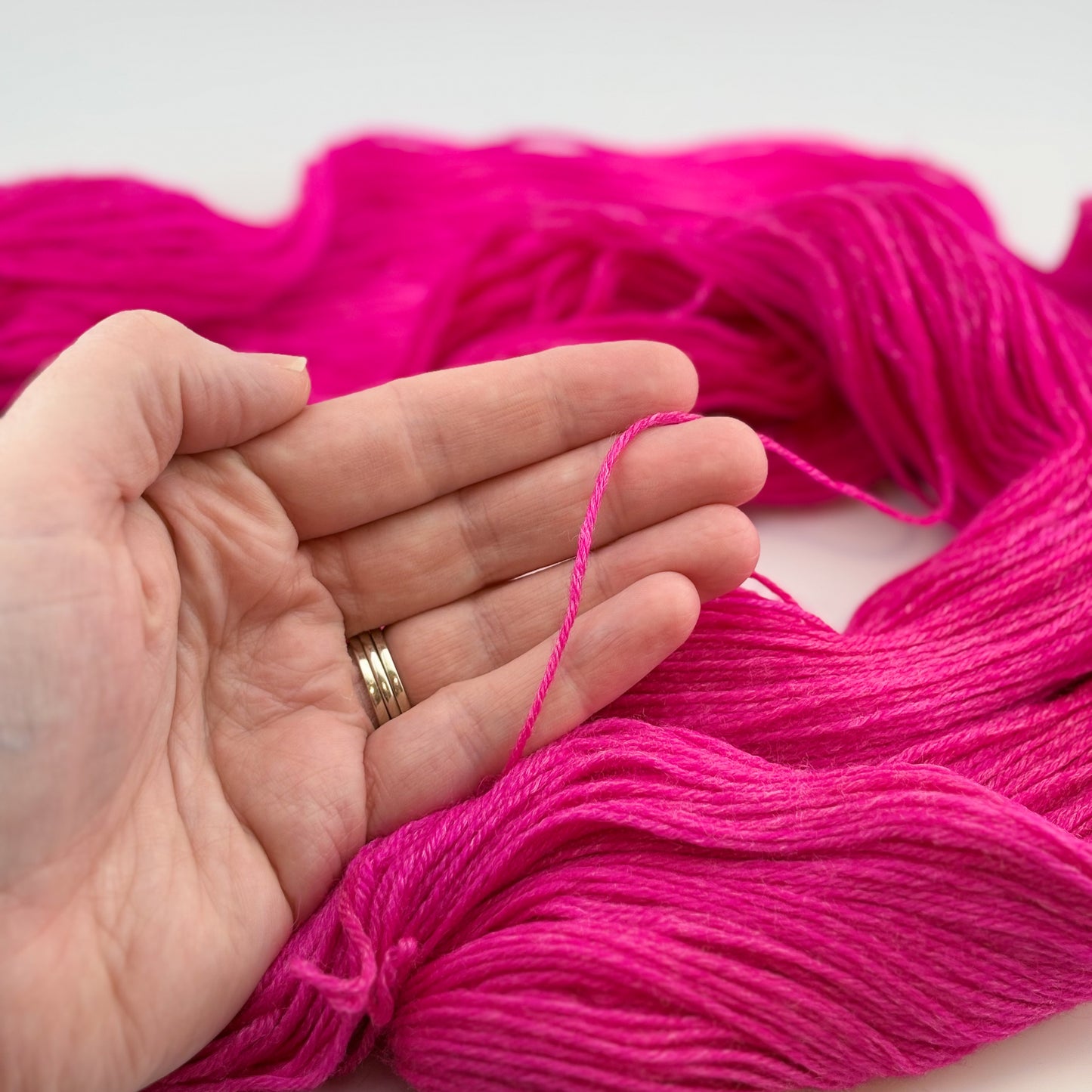 Pink Tiff Hand Dyed Fingering Weight Yarn