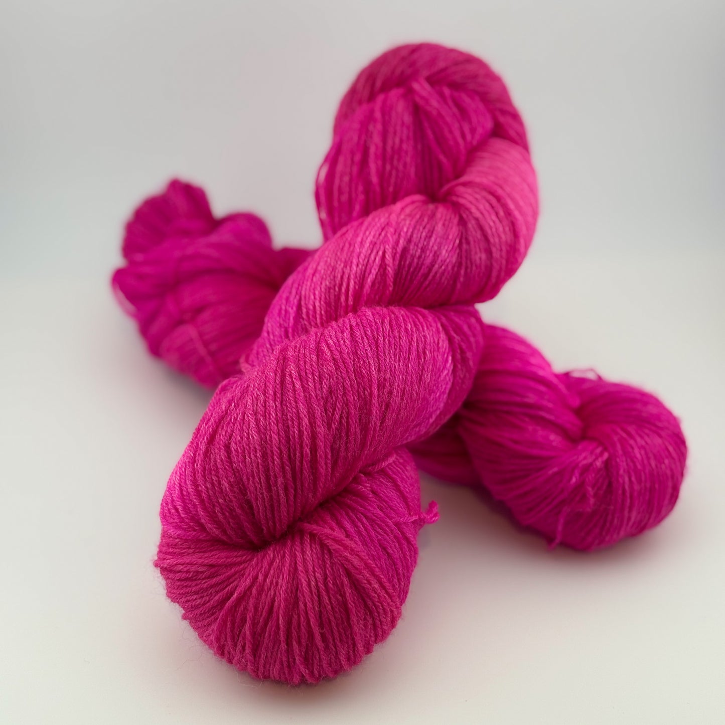 Pink Tiff Hand Dyed Fingering Weight Yarn