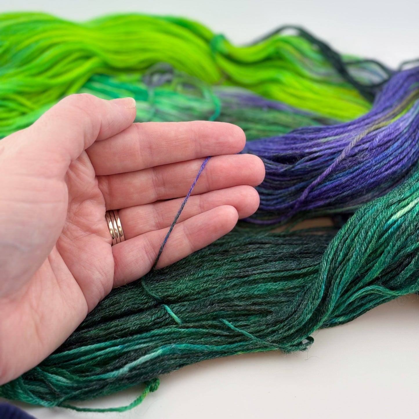 Clover Fields Hand Dyed Fingering Weight Yarn