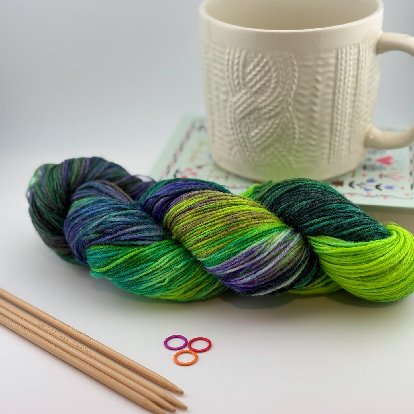 Clover Fields Hand Dyed Fingering Weight Yarn