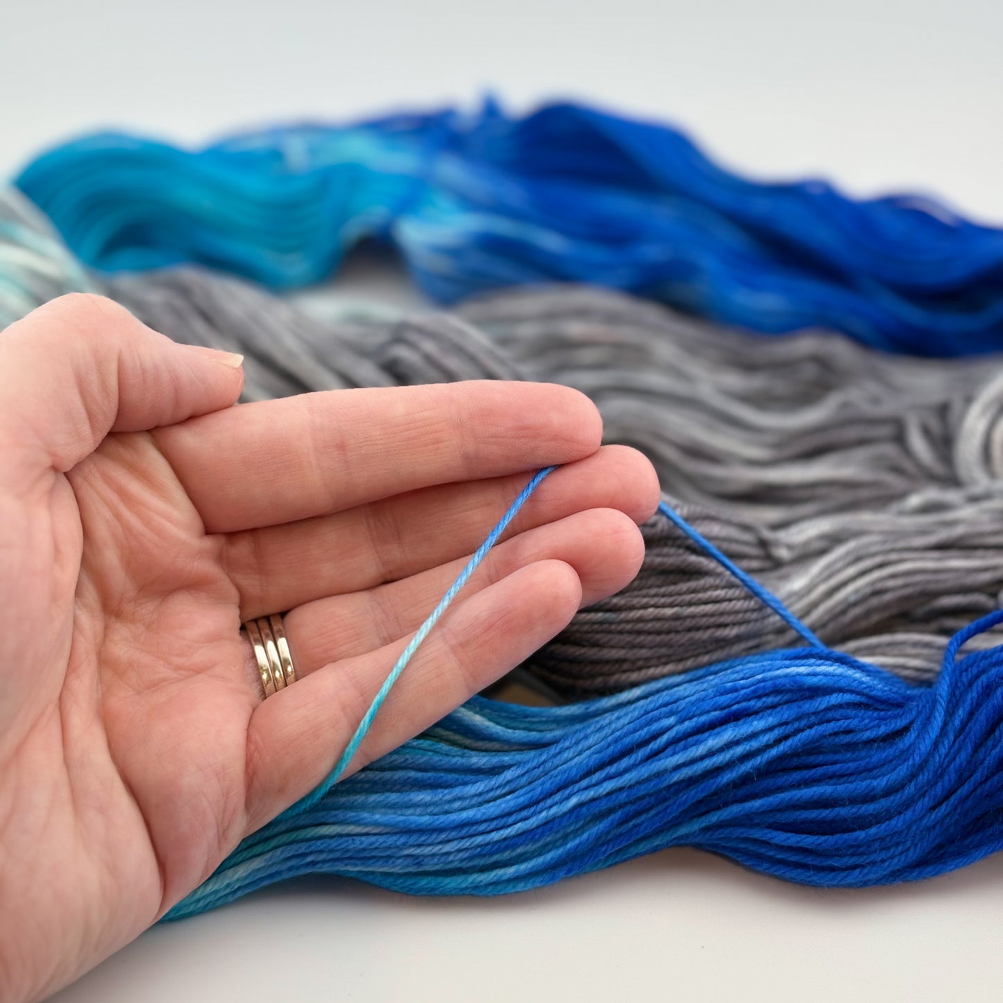 Silver Bells Hand Dyed DK Weight Yarn