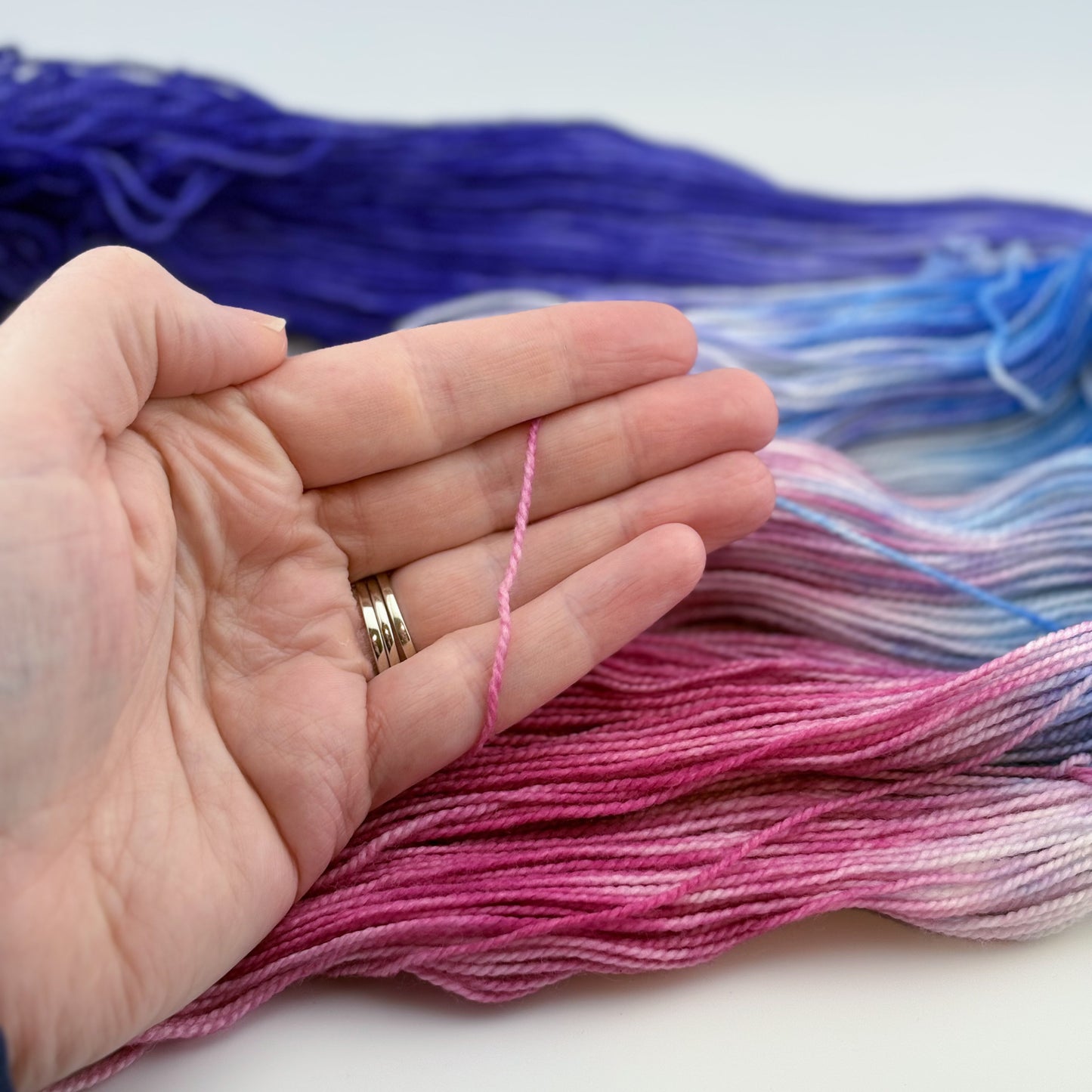 Coral Reef Hand Dyed Fingering Weight Yarn