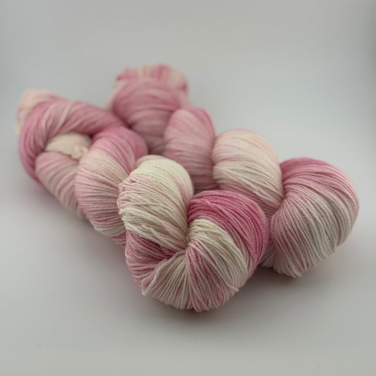 Carnation Hand Dyed Fingering Weight Yarn