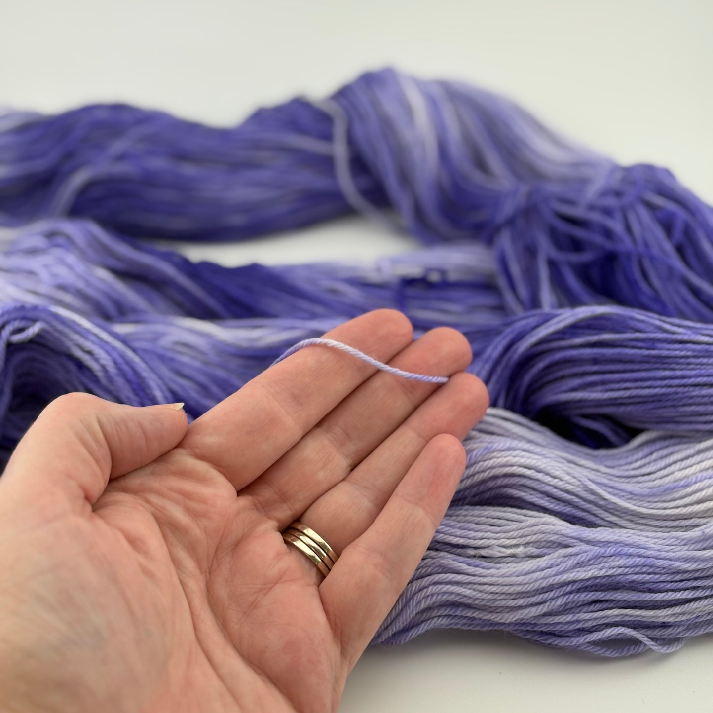 Hyacinth Hand Dyed Fingering Weight Yarn