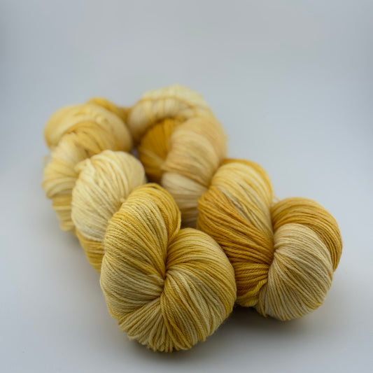 Daffodil Hand Dyed Fingering Weight Yarn