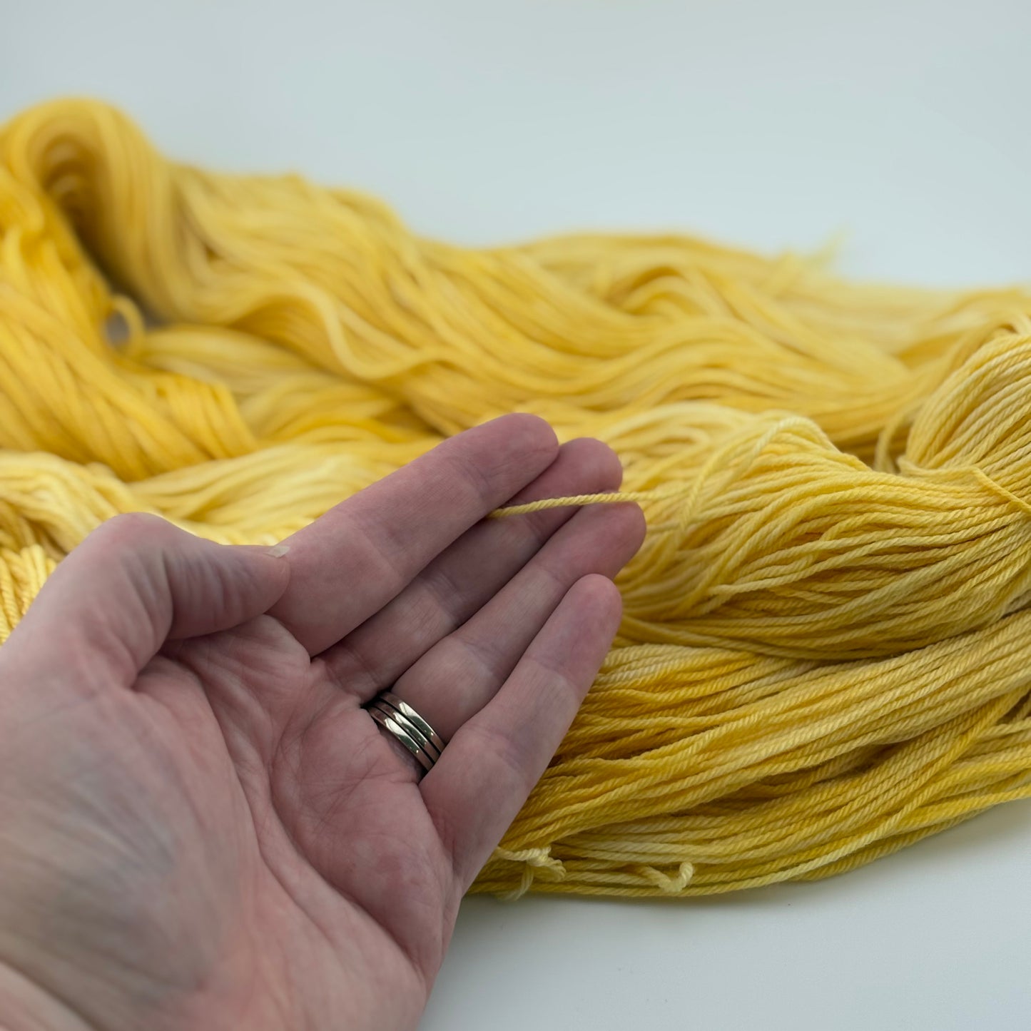 Daffodil Hand Dyed Fingering Weight Yarn