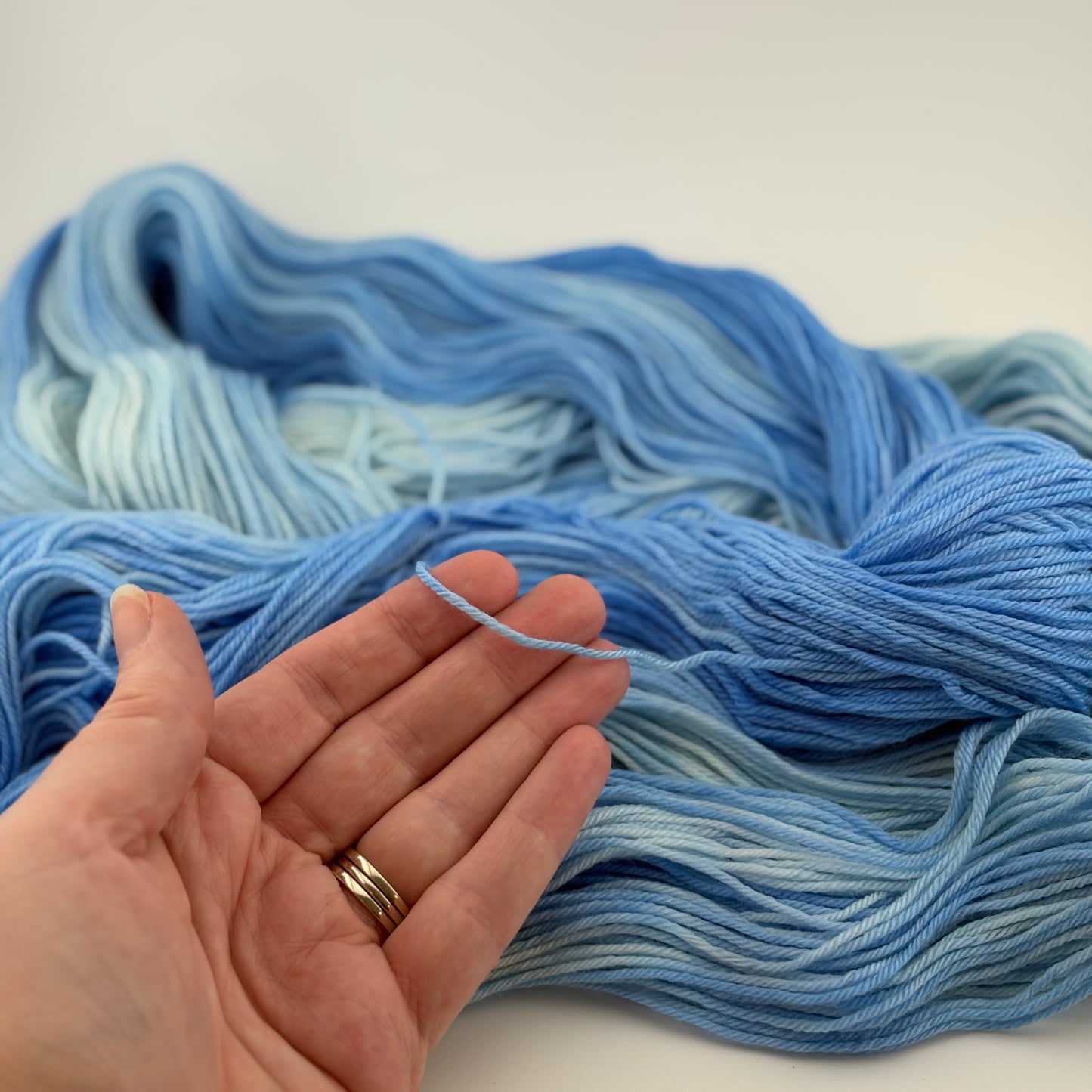 Cornflower Hand Dyed Fingering Weight Yarn