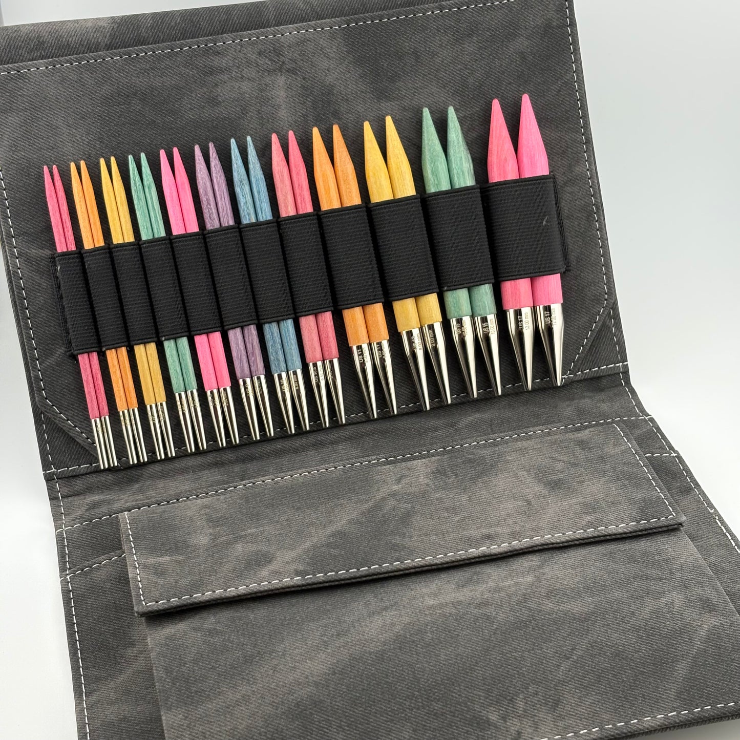 LYKKE Colour Interchangeable Circular Needle Set -Grey Denim Effect