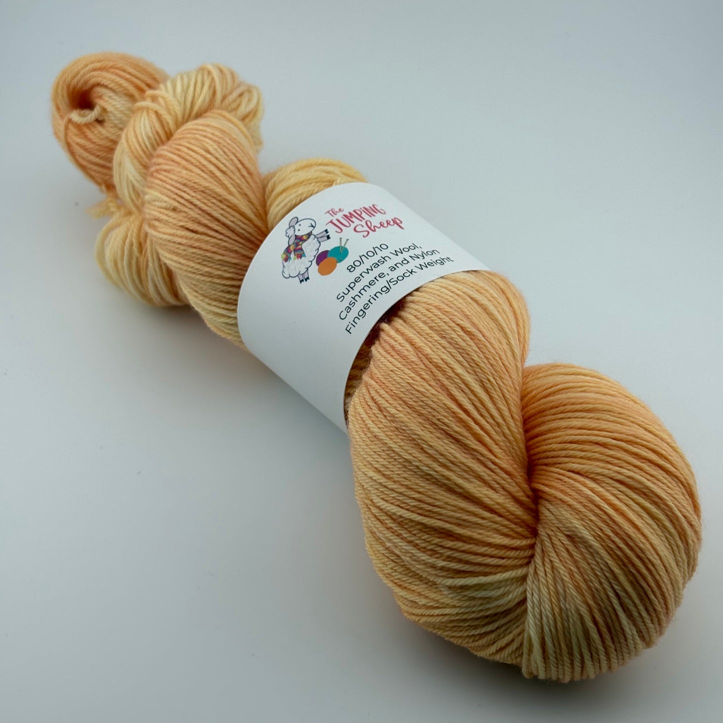 Creamsicle Hand Dyed Fingering Weight Yarn