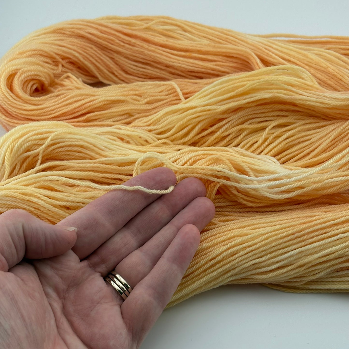 Creamsicle Hand Dyed Fingering Weight Yarn