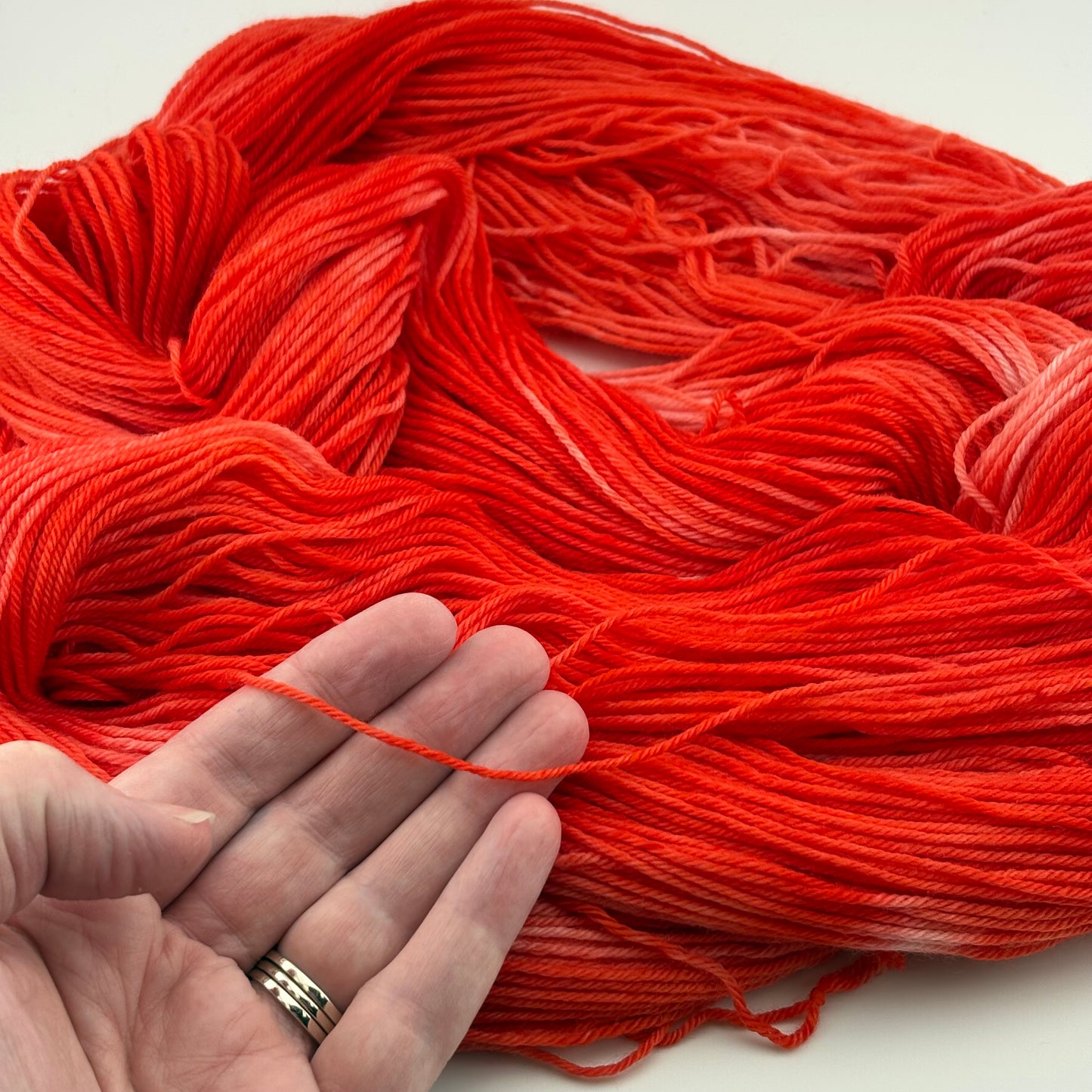 Poppy Hand Dyed Fingering Weight Yarn