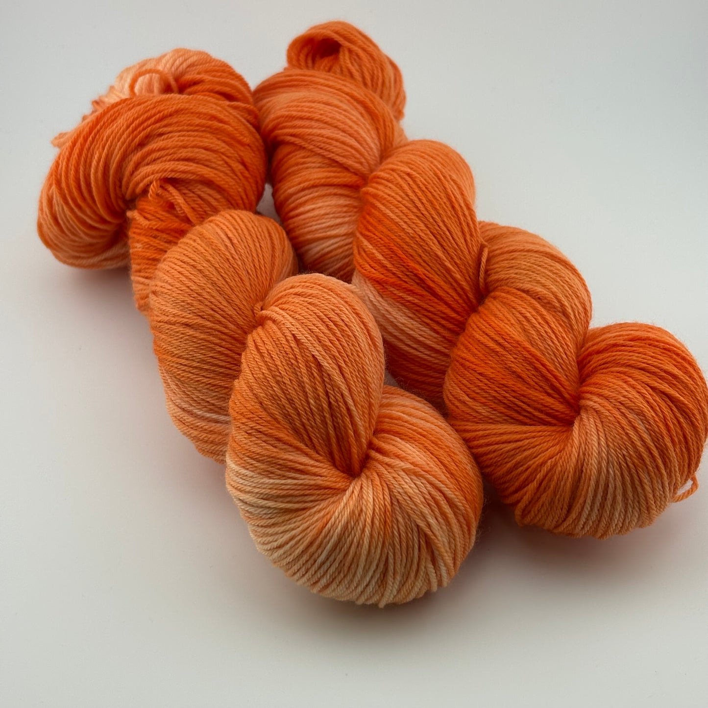 Clementine Hand Dyed Fingering Weight Yarn