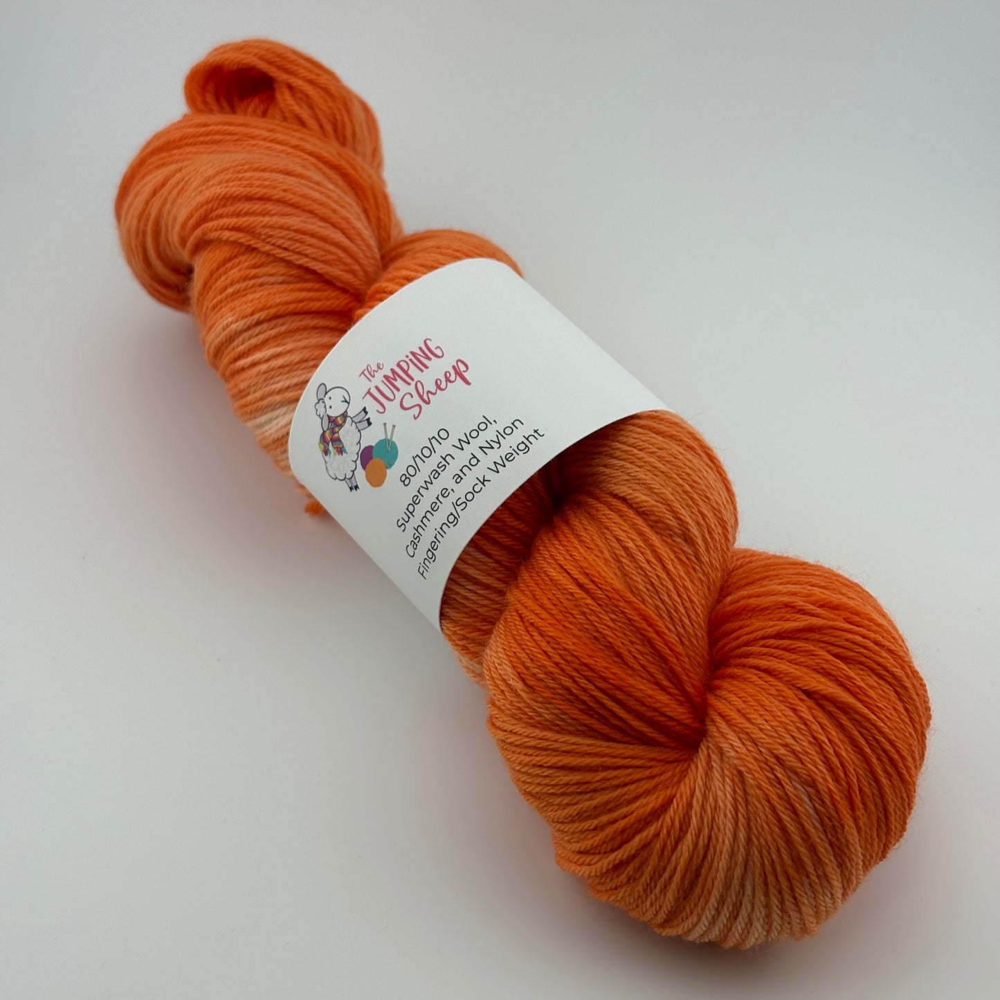 Clementine Hand Dyed Fingering Weight Yarn