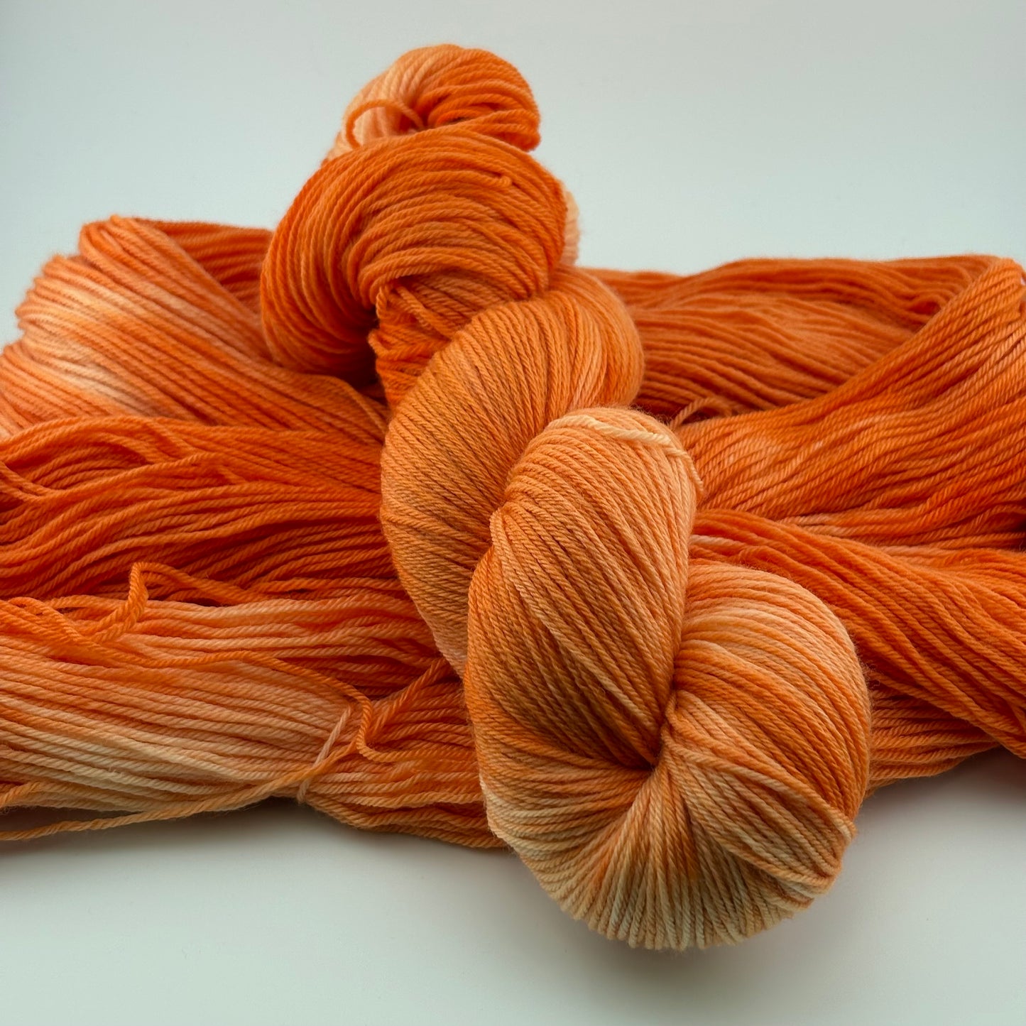 Clementine Hand Dyed Fingering Weight Yarn
