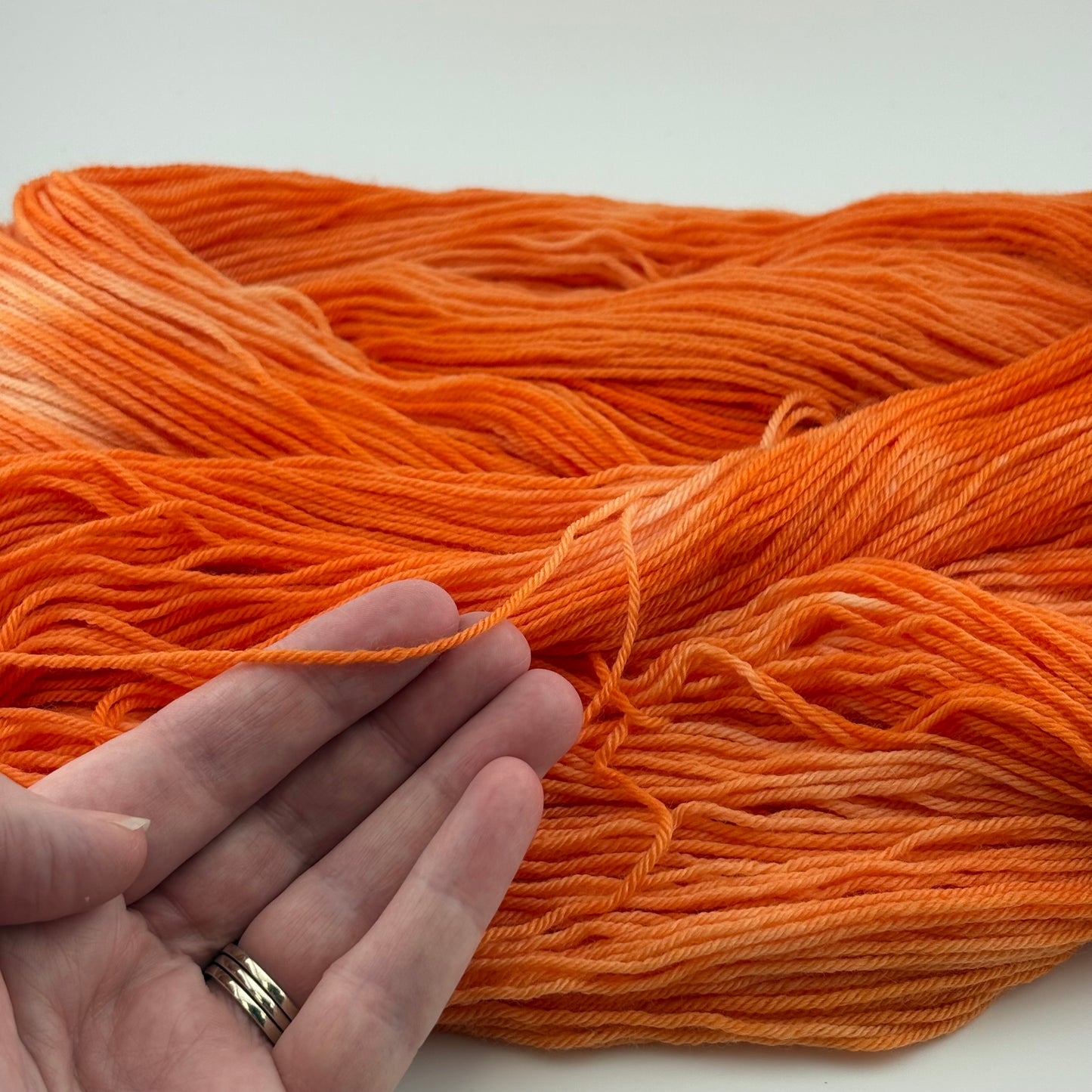Clementine Hand Dyed Fingering Weight Yarn