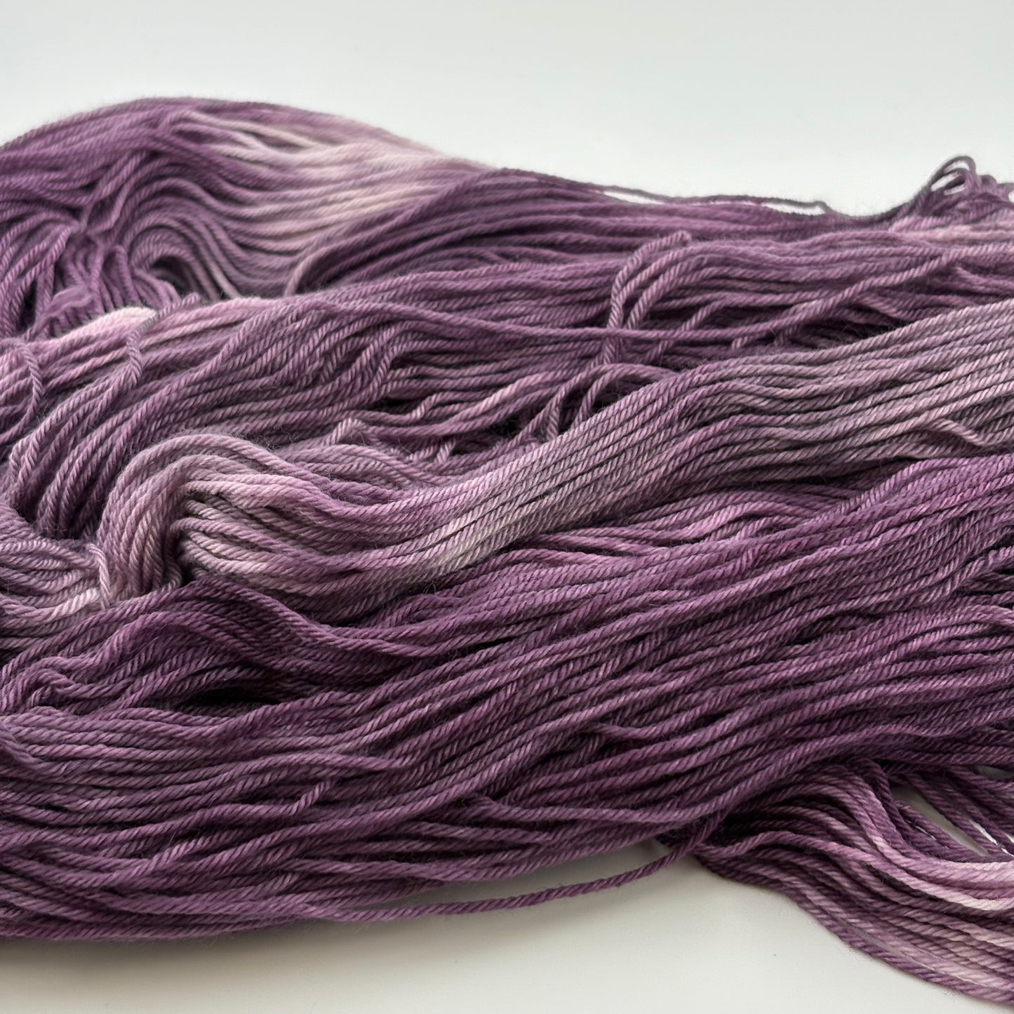 Eggplant Hand Dyed Fingering Weight Yarn