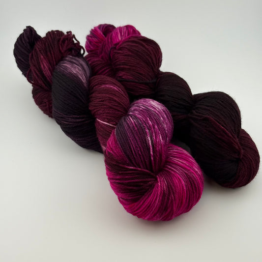 Berries Hand Dyed Fingering Weight Yarn
