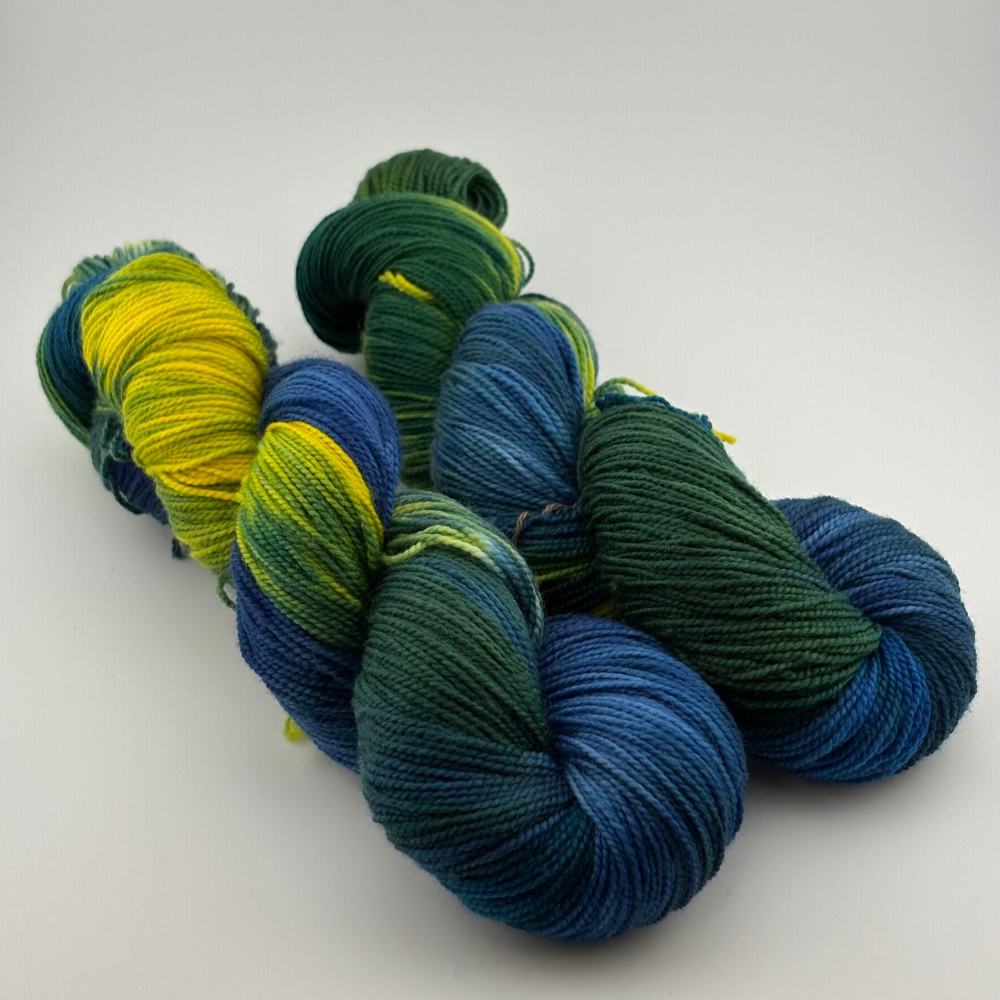 Rainforest Hand Dyed Fingering Weight Yarn