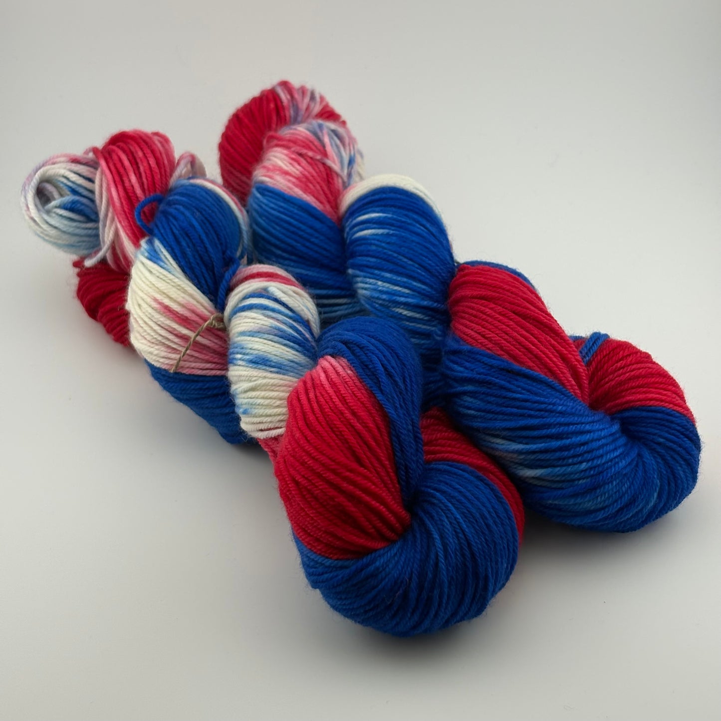 4th of July Hand Dyed Fingering Weight Yarn