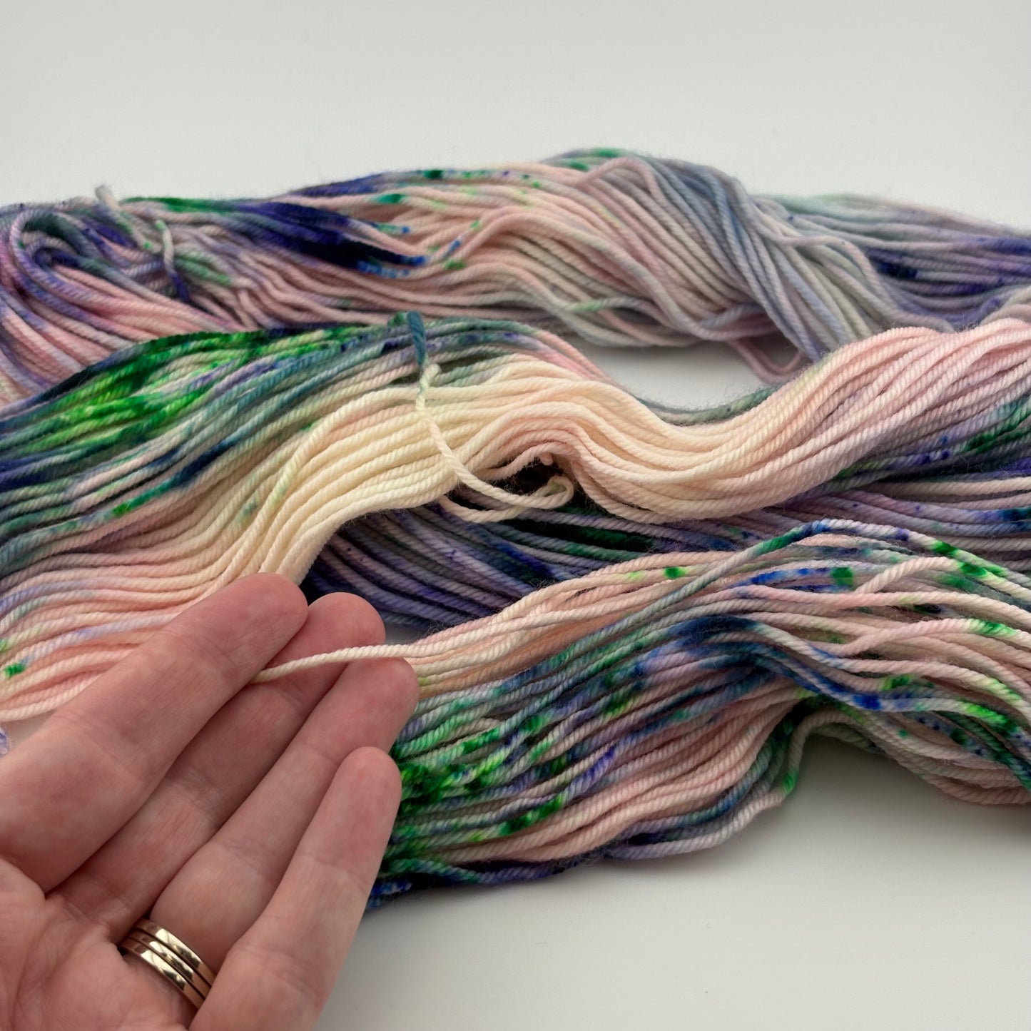 Water Lilies Hand Dyed Fingering Weight Yarn