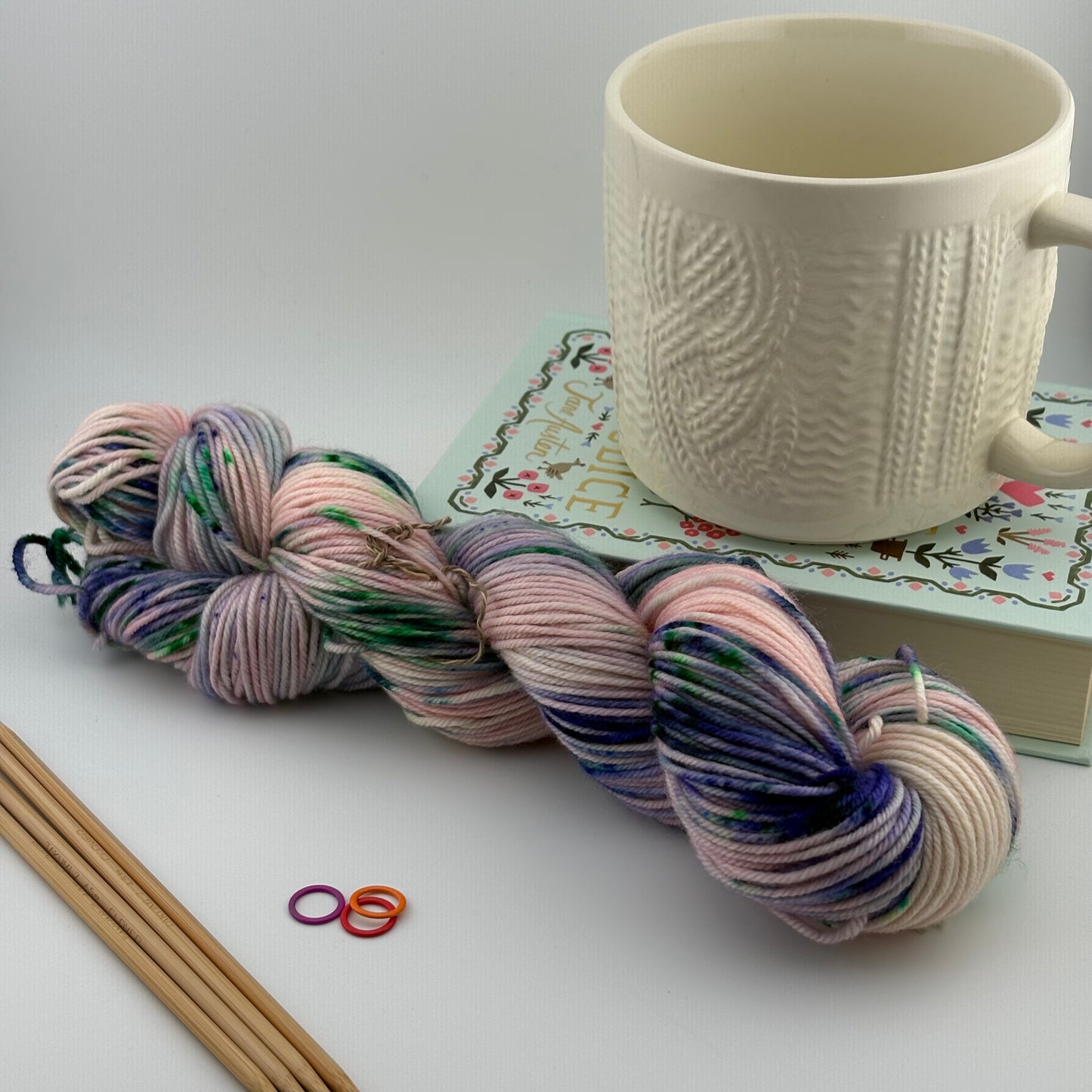 Water Lilies Hand Dyed Fingering Weight Yarn