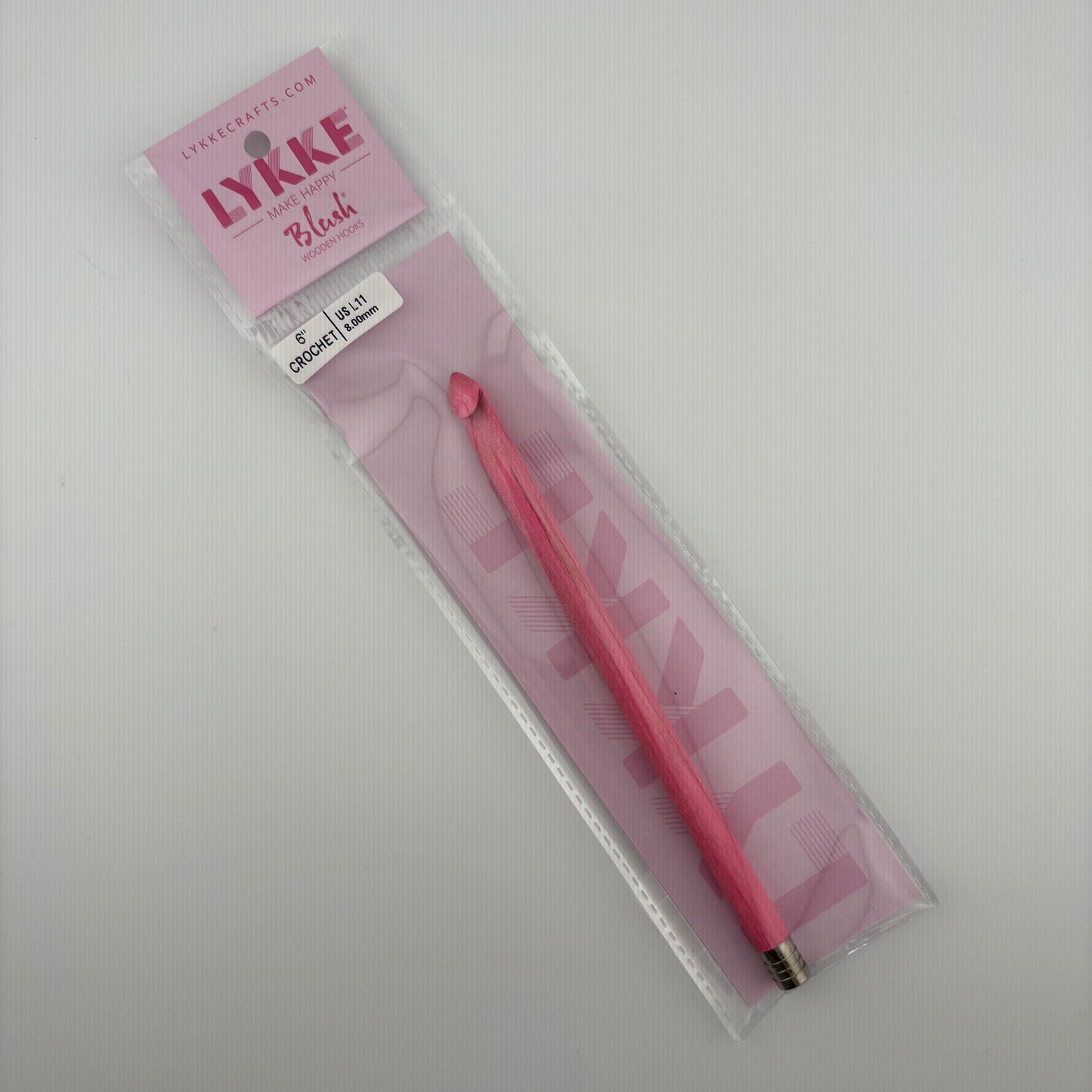 LYKKE 6 inch Blush Wooden Crochet Hooks
