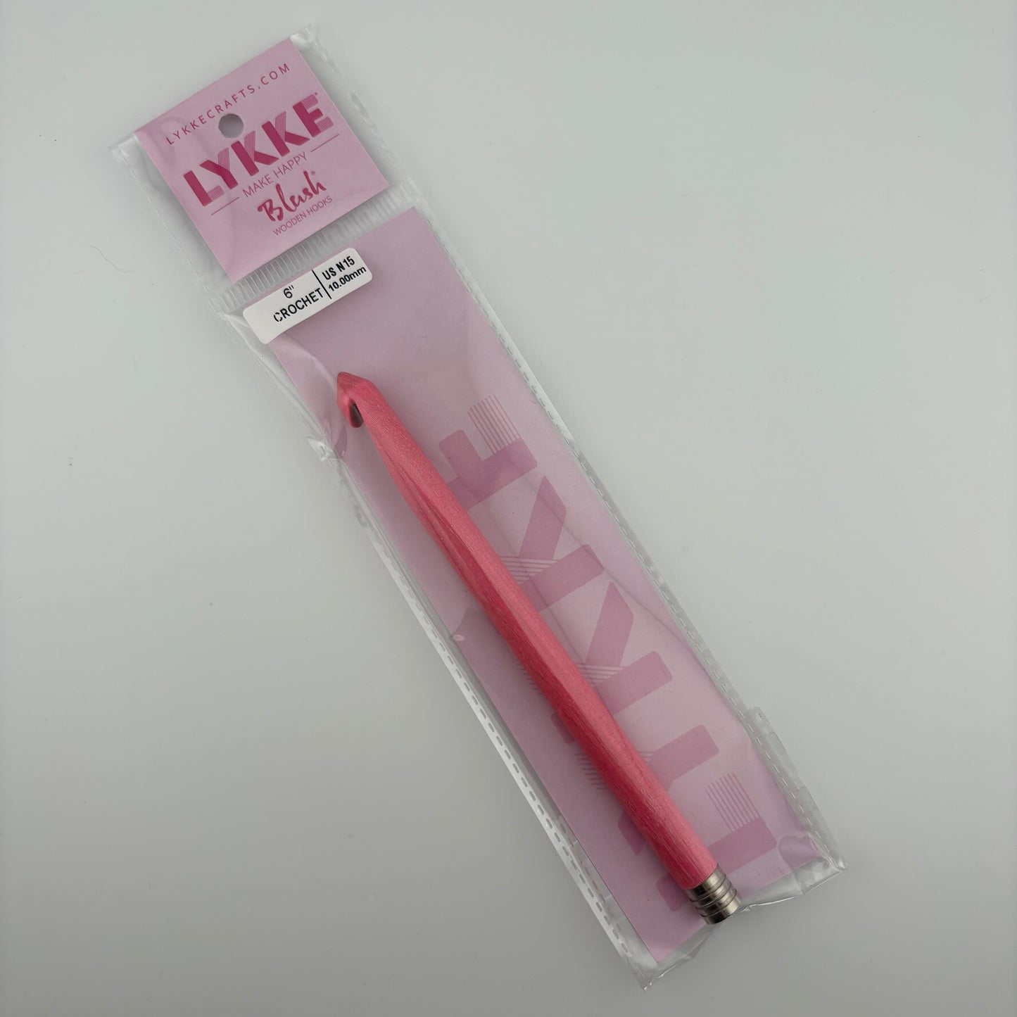 LYKKE 6 inch Blush Wooden Crochet Hooks