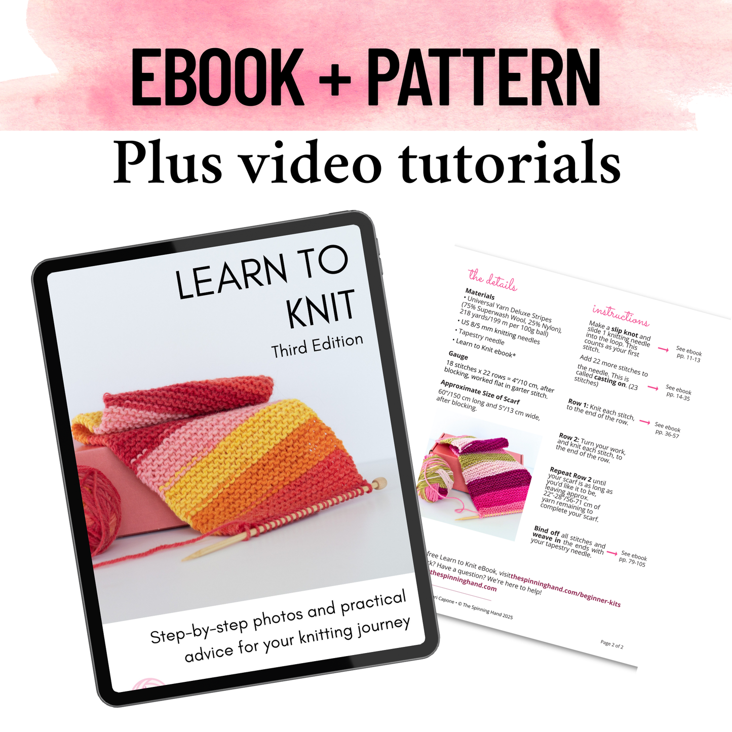 Blue Learn to Knit Scarf Kit Gift Edition: for Teens, Adults