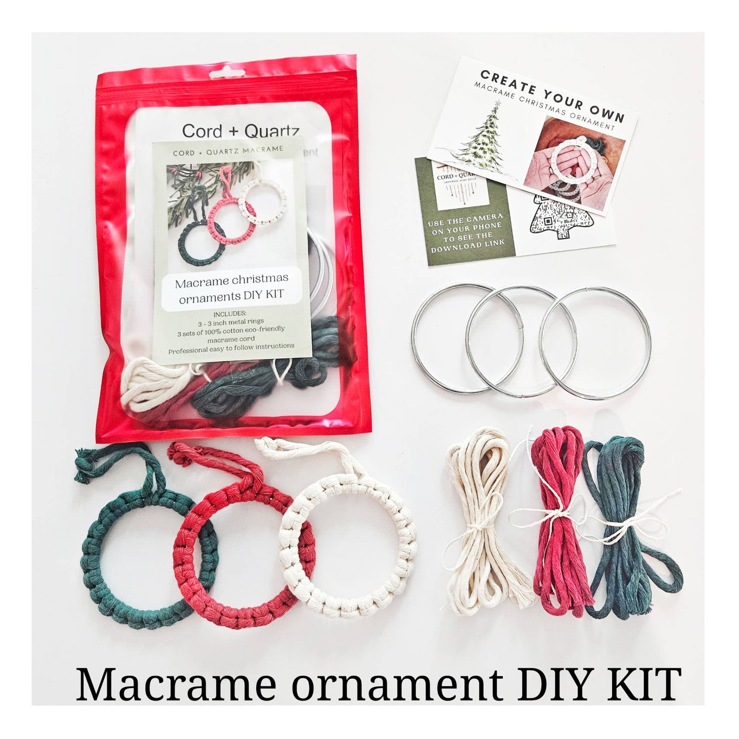 Macrame DIY KIT Christmas Ornaments