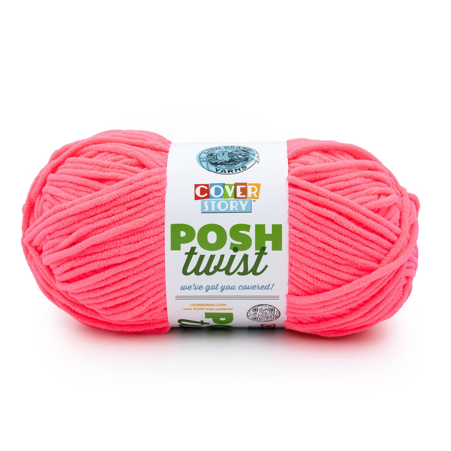 Lion Brand Yarn Cover Story Posh Twist StrawberryGlow 1 Pack