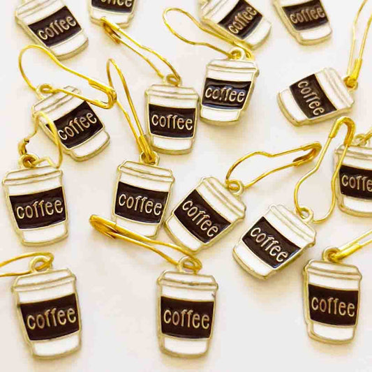 Coffee Lover Stitch Markers, Set of 10