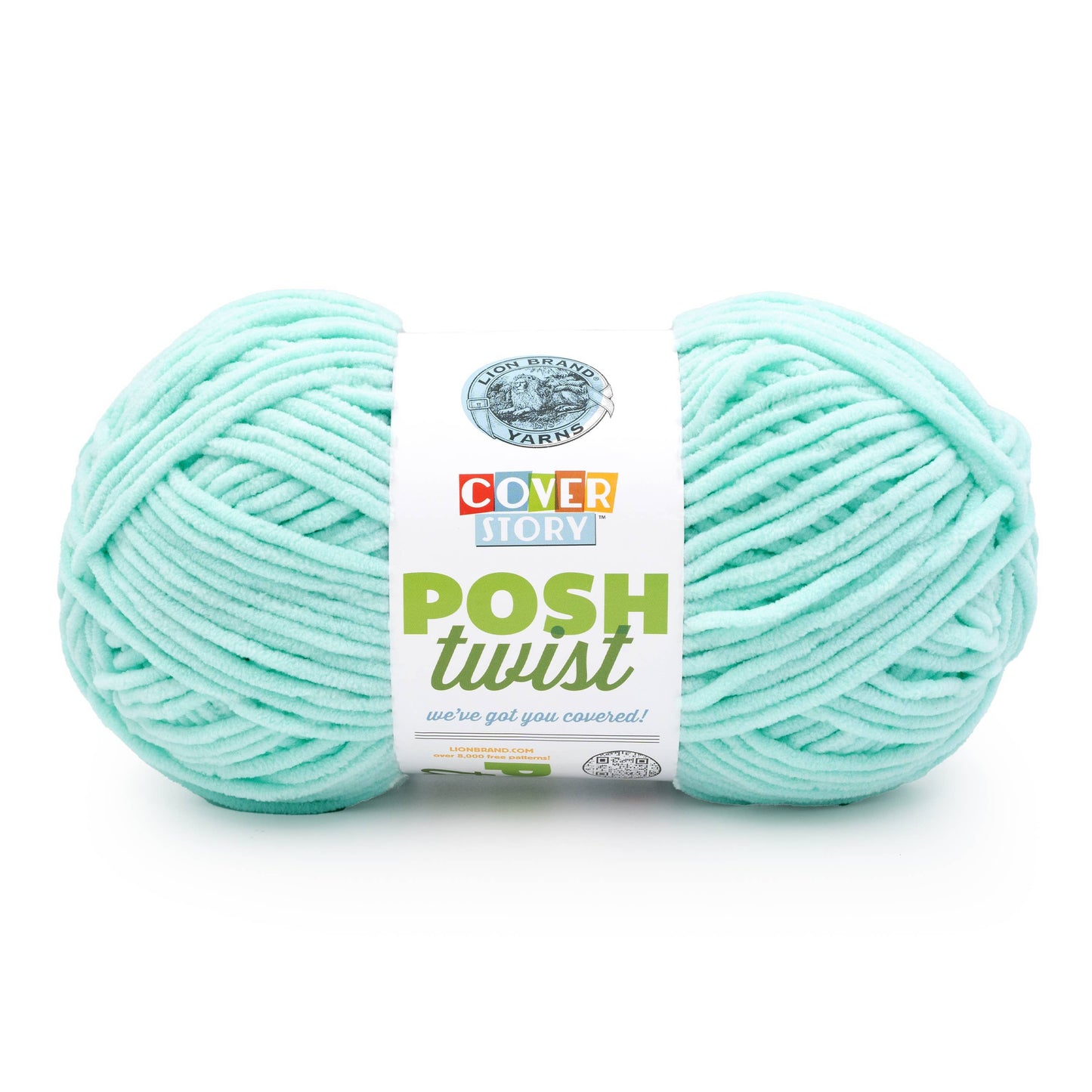 Lion Brand Yarn Cover Story Posh Twist Mint Chip 1 Pack