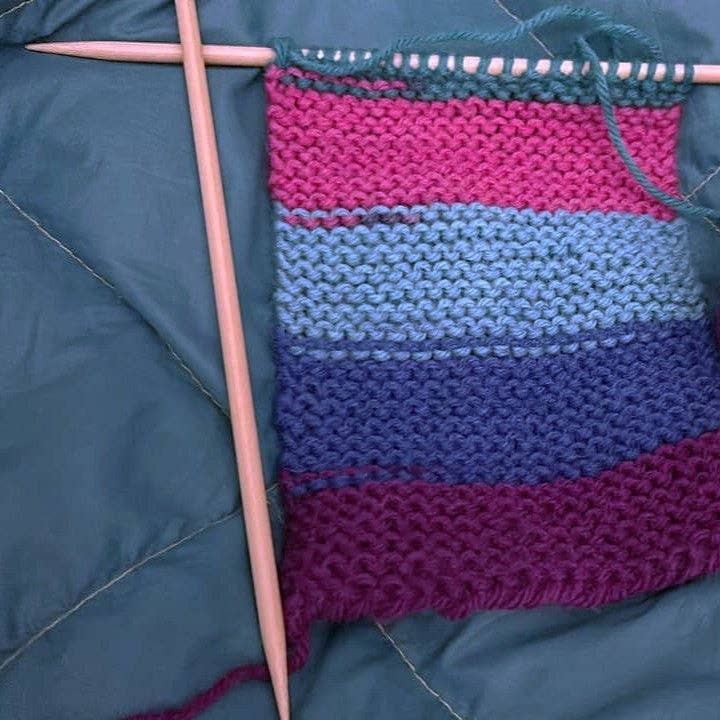 Tie Dye Learn to Knit Scarf Kit - Brand New Beginners