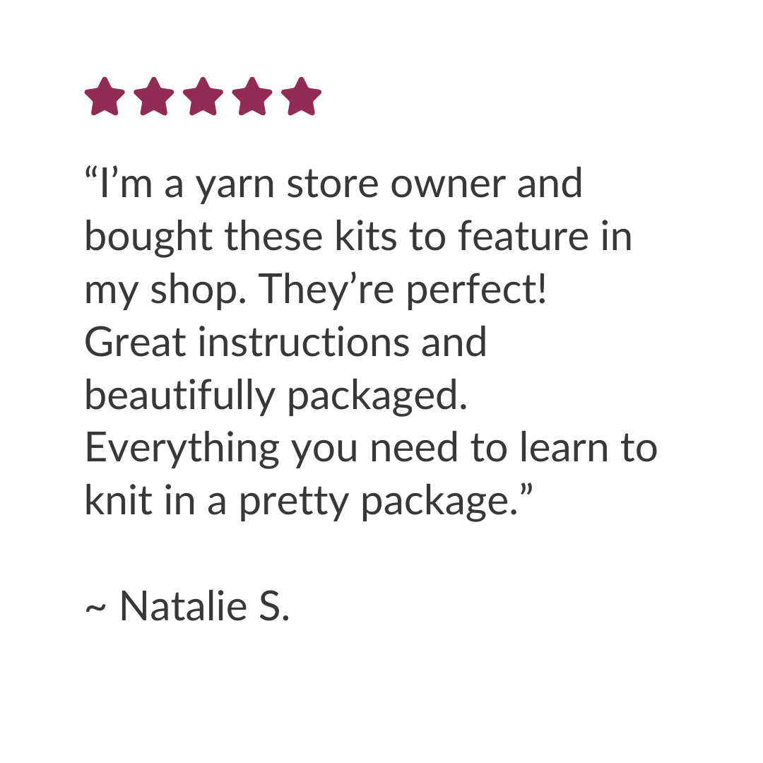 Blue Learn to Knit Scarf Kit Gift Edition: for Teens, Adults