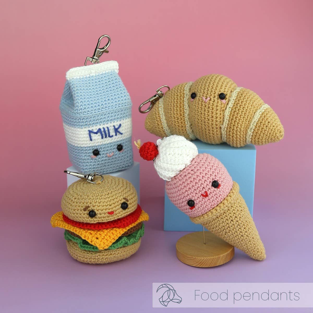DIY Crochet Kit - Milk Carton Bag Charm