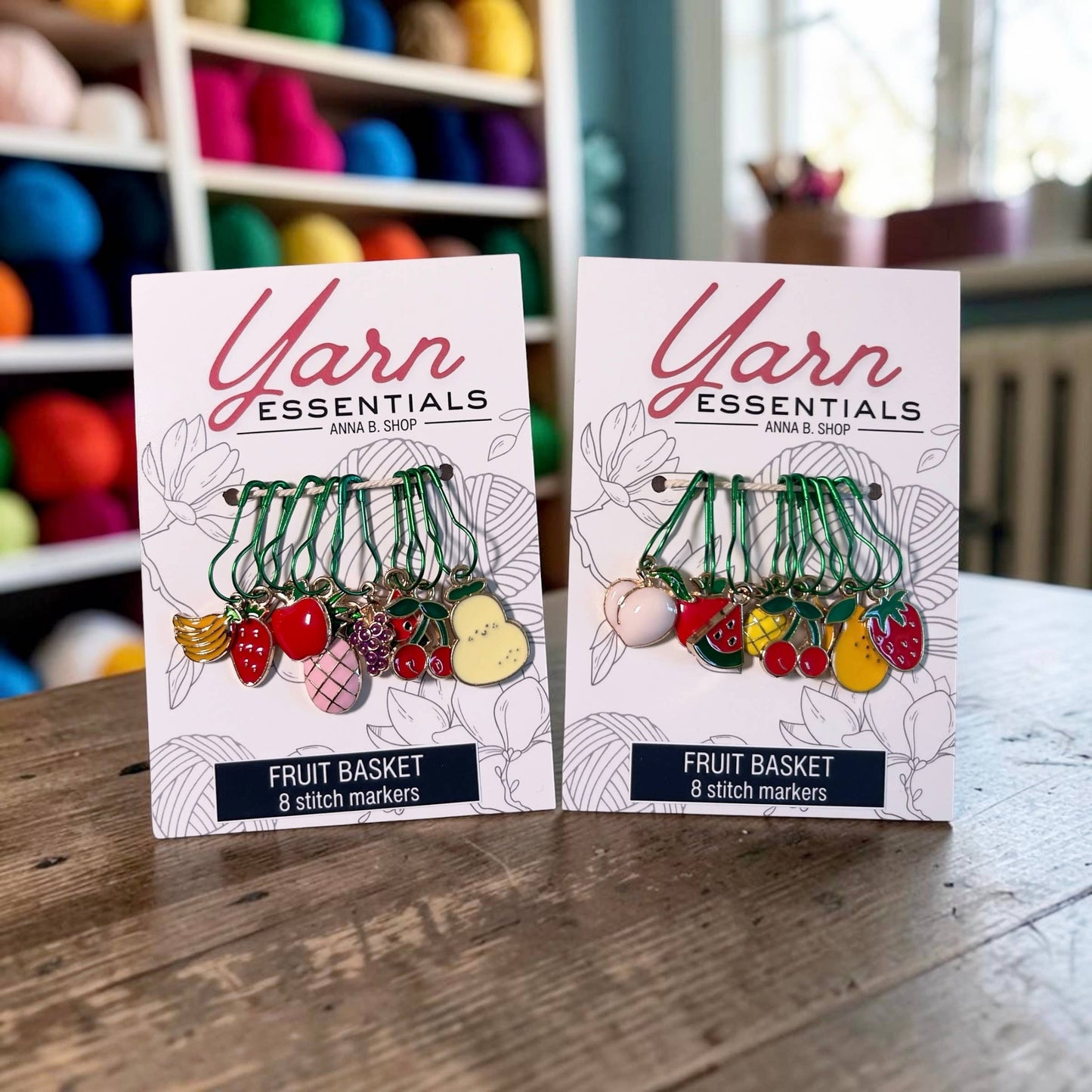 Fruit Basket Stitch Markers, Set of 8