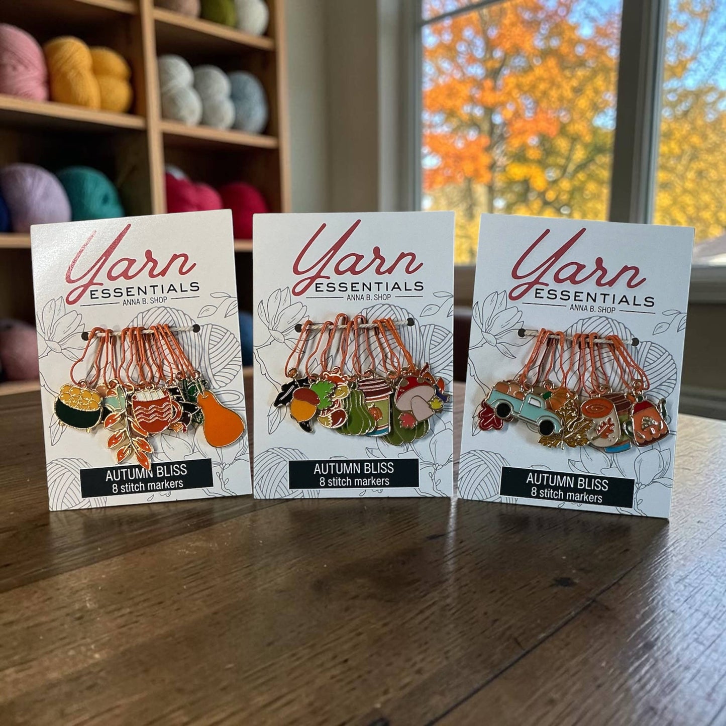 Autumn Bliss Stitch Markers - Set of 8
