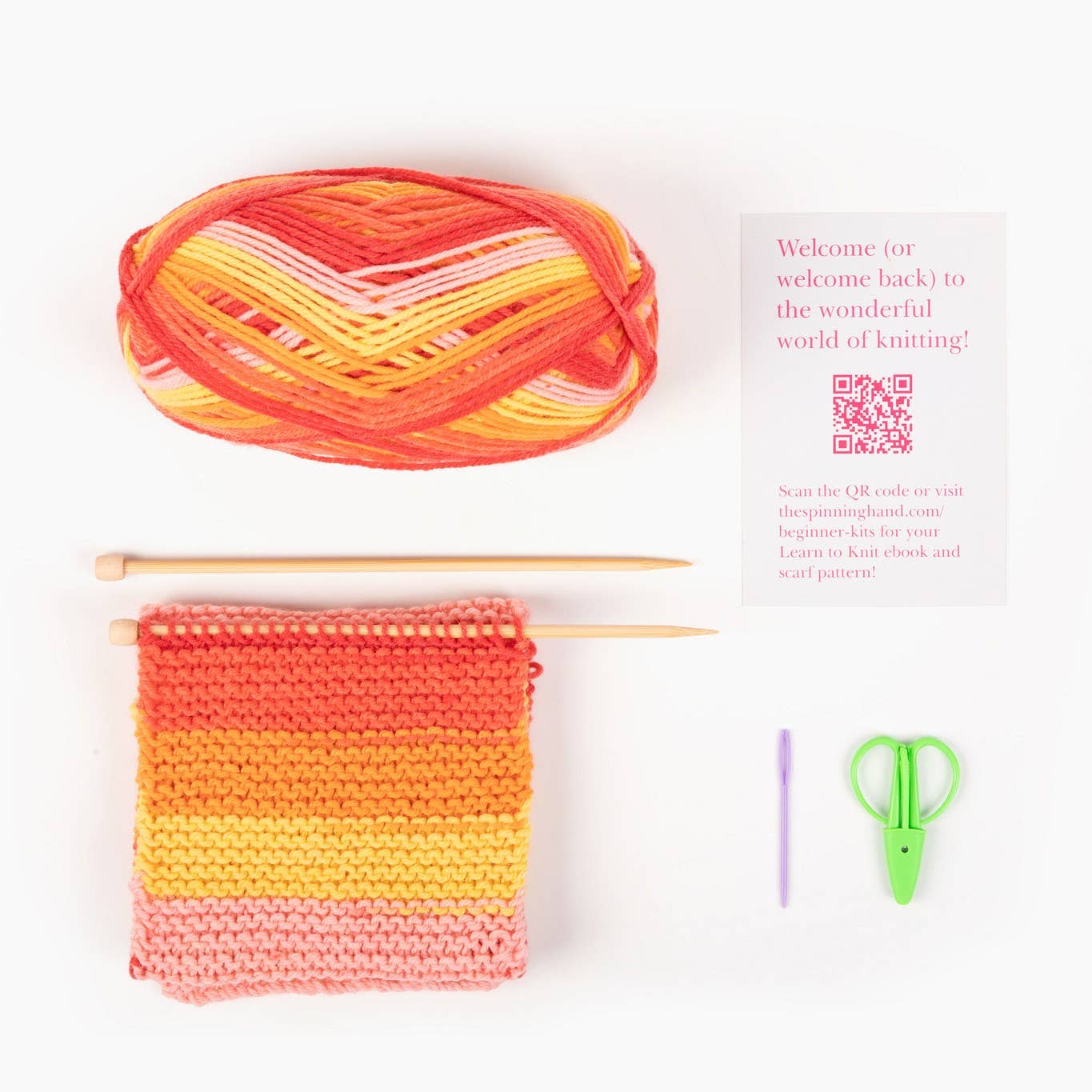 Sunset Learn to Knit Scarf Kit: Bestselling Wirecutter Pick