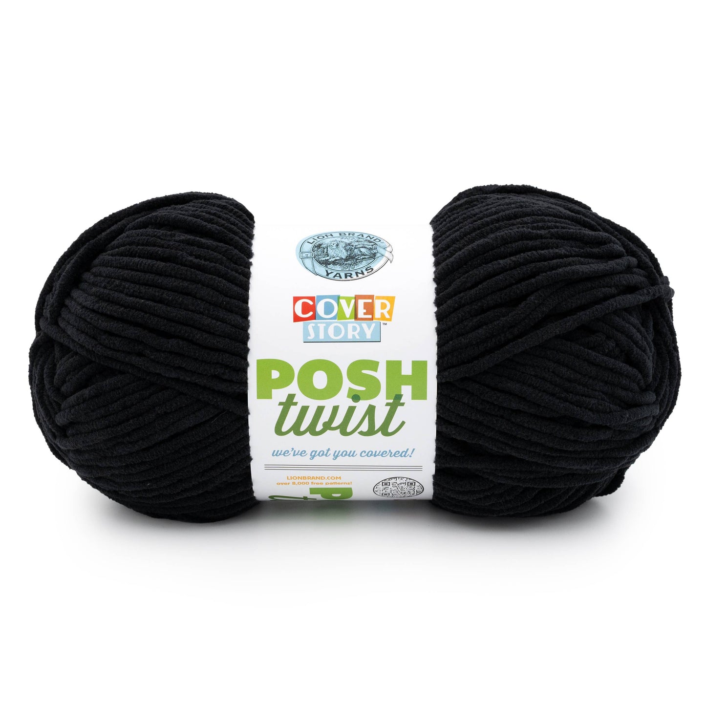 Lion Brand Yarn CoverStoryPoshTwist BlckSesameIceCream 1Pack