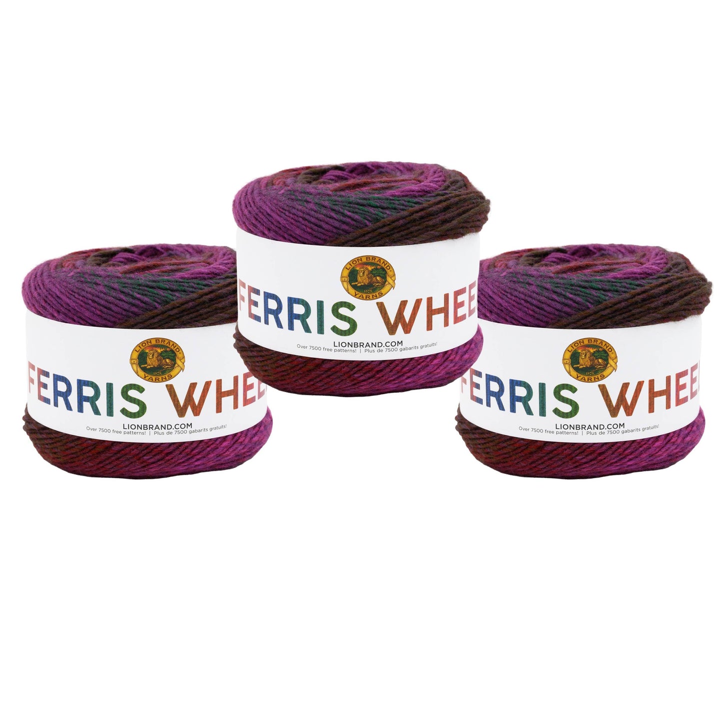 Lion Brand Yarn Ferris Wheel Cinnabar 3 Pack