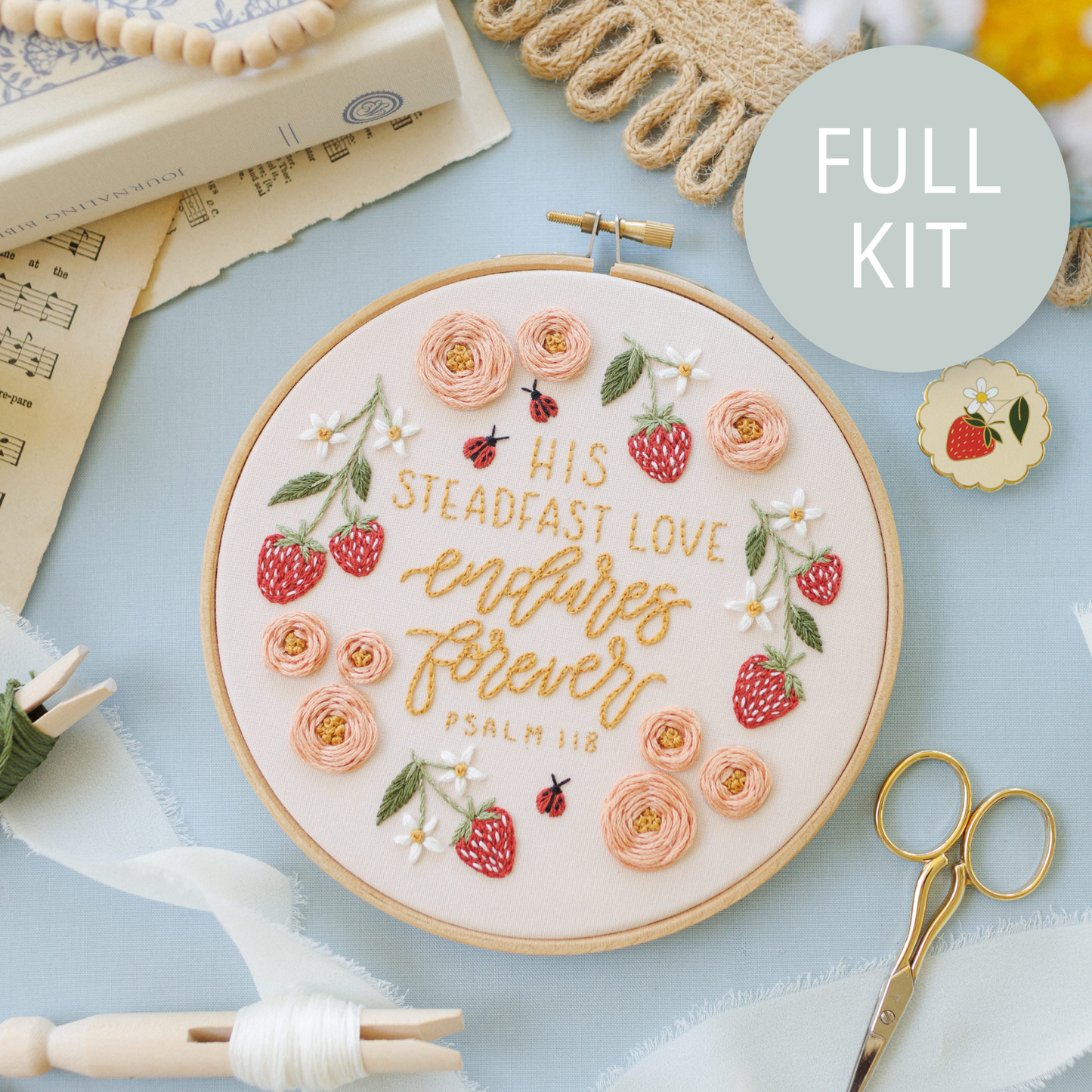“His Steadfast Love” Embroidery Kit