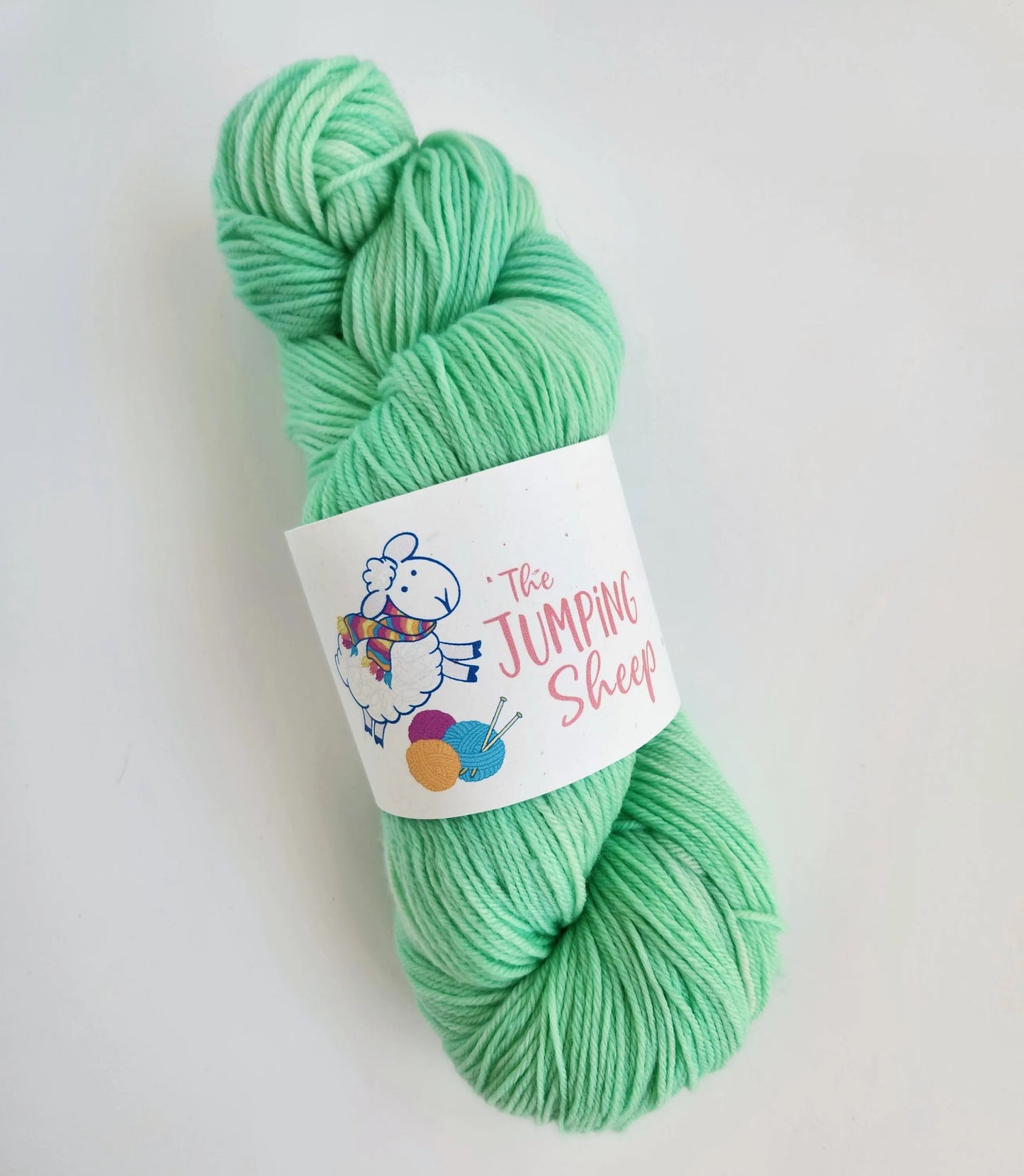 Spring Green Hand Dyed Fingering Weight Yarn