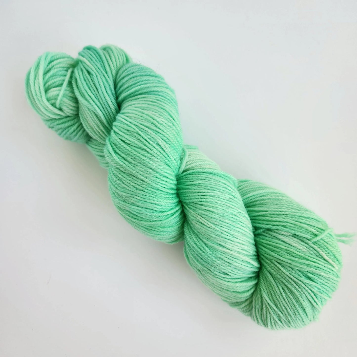 Spring Green Hand Dyed Fingering Weight Yarn