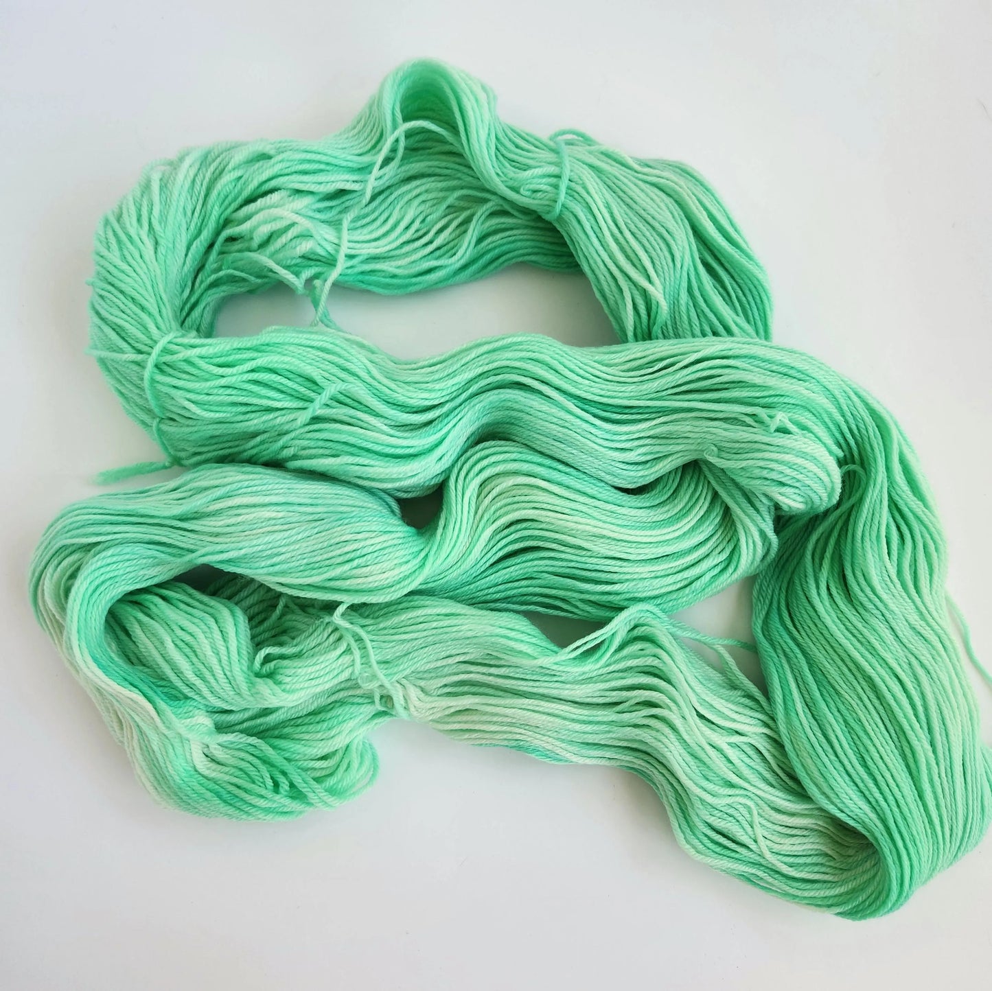 Spring Green Hand Dyed Fingering Weight Yarn